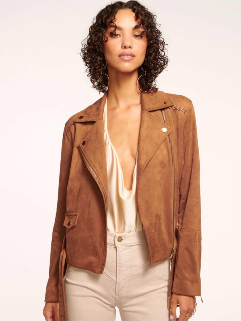 Ramy Brook Henrietta Faux Suede Moto Jacket